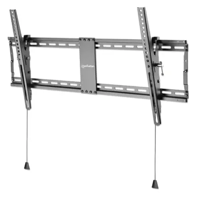 MANHATTAN 462020 Wall-Mount 43″ to 100″ TV Bracket, Tilting, Max 70Kg, Heavy-Duty, Dist. from wall 49mm, Black