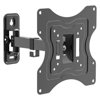 UNITRONIC UWM-2342/2 Wall-Mount 23” to 42” TV Bracket, Tilting, Swiveling, Max 15Kg, 1*Arm Extending, Max Ext 240mm, Black