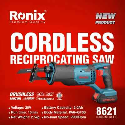 20V Cordless Reciprocating Saw, RONIX 8621