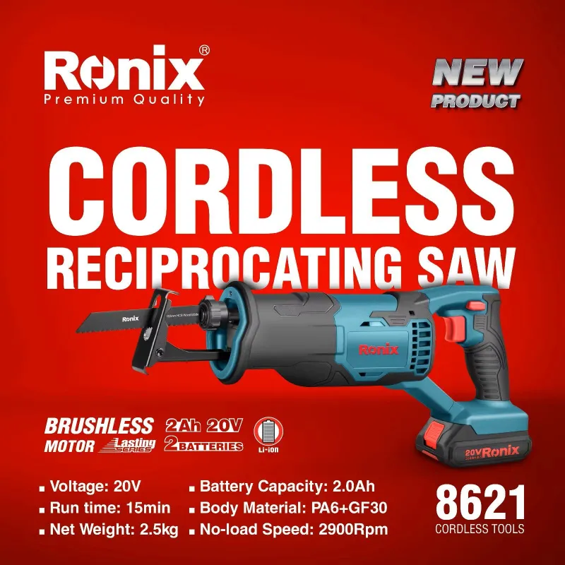 20V Cordless Reciprocating Saw, RONIX 8621