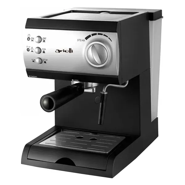 Arielli KM-150BS Coffee Machine 1050W – Cappuccino & Espresso, 15 Bar, 1.5L, Black/Silver Arielli KM-150BS Coffee Machine 1050W – Cappuccino & Espresso, 15 Bar, 1.5L, Black/Silver