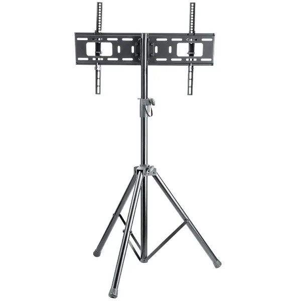 MANHATTAN 461412 Tripod-Mount 37” to 70” TV Bracket, Tilting, Max 35Kg, Height Adjustable, Black, H188.0xW62.0xD103.0 cm