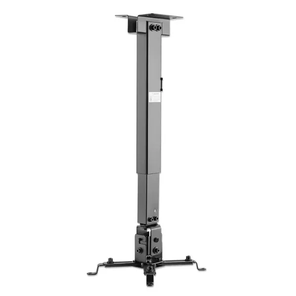 MANHATTAN 461207 Universal Wall/Ceiling-Mount Projector Bracket, Max 20Kg, Adjustable Height, Max Ext 43 to 65 cm, Black