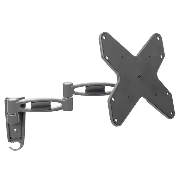 MANHATTAN 423755 Wall-Mount 23″ to 43″ TV Bracket, Tilting, Swiveling, Max 20Kg, 2*Arms, Extending, Max Ext 400mm, Black