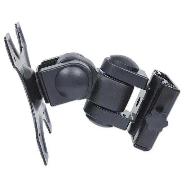 MANHATTAN 432351 Wall-Mount 13″ to 32″ TV Bracket, Tilting, Swiveling, Max 12Kg, Heavy-Duty, Extending, Black