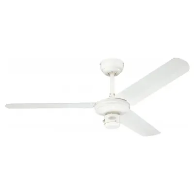 122cm Ceiling Fan, 52W, 3*Blades, Steel blades, White