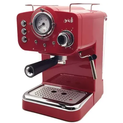 Arielli KM-501R Coffee Machine 1100W – Cappuccino & Espresso, 15 Bar, 1.25L, Red Arielli KM-501R Coffee Machine 1100W – Cappuccino & Espresso, 15 Bar, 1.25L, Red