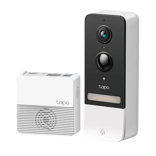 Tapo D230S1 Smart Wireless 2K Video Doorbell Kit – Wi-Fi, Chime, AI, Battery, Night Vision