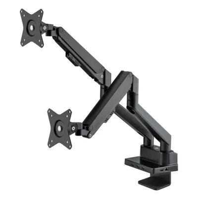 Desk-Mount 17″ to 32″ Monitor Bracket, 2*Monito, 2*Arms, Black, MANHATTAN 461887