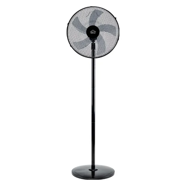 45cm Stand Fan, 40W, Plastic Blades, Round-base, Black