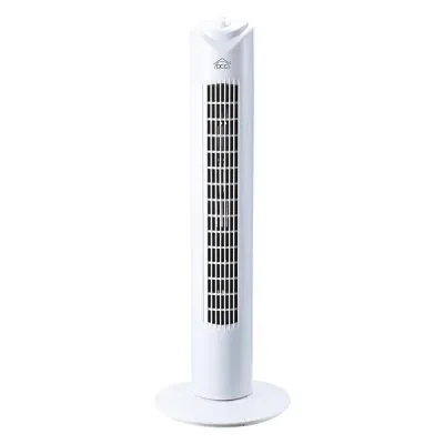 74cm Tower Fan, 45W, Oscillating, White