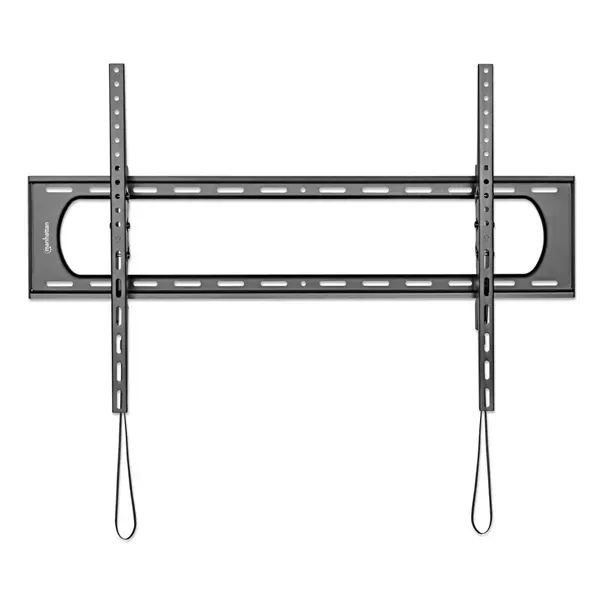 MANHATTAN 461931 Wall-Mount 60″ to 120″ TV Bracket, Tilting, Max 120Kg, Heavy-Duty, Dist. from wall 80mm, Black