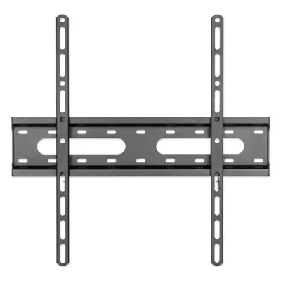 MANHATTAN 462266 Wall-Mount 32” to 55” TV Bracket, Fixed, Max 45Kg, Low-Profile, Heavy-Duty, Dist. from wall 27mm, Black