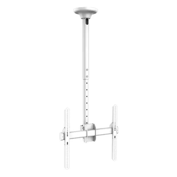 JOLLYLINE TCM-3280 Ceiling-Mount 32” to 80” TV Bracket, Tilting, Swiveling, Max 50Kg, Max Ext 910mm, Silver