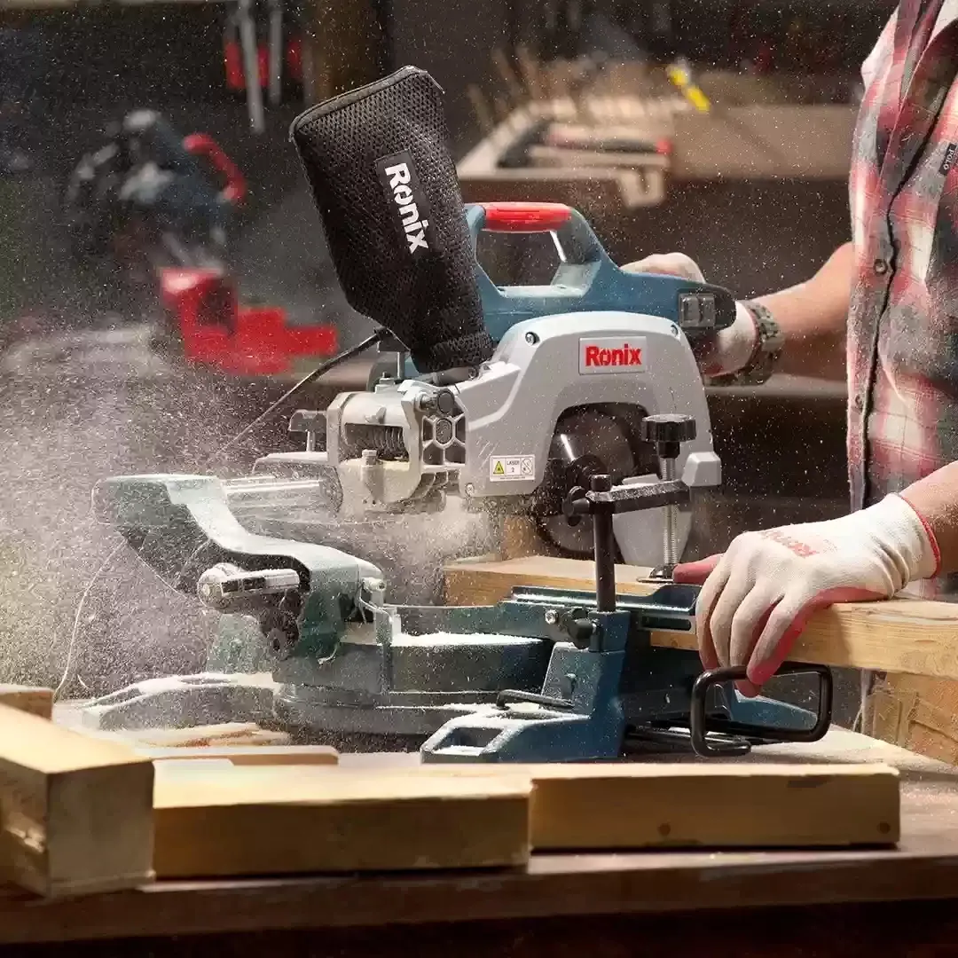 Ronix 5401 1500W Compound Sliding Miter Saw 210mm 5000RPM – 14.5kg