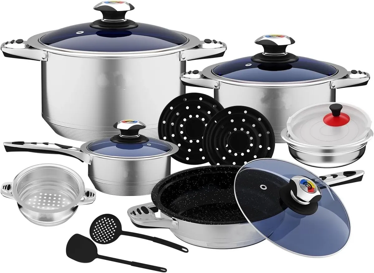 16pcs, cookware set, Royalty Line 16RGNM