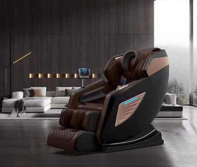 8D Smart Full Body Zero Gravity Massage Chair PRO with Bluetooth Speaker &amp; Heat Therapy – Brown/Black