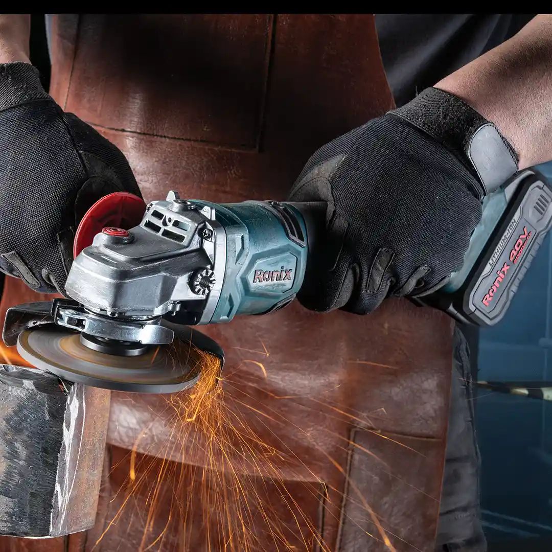 Ronix 8901-40V Brushless Cordless Angle Grinder Kit 40V 125mm 8500RPM – 2 Batteries &amp; BMC Case