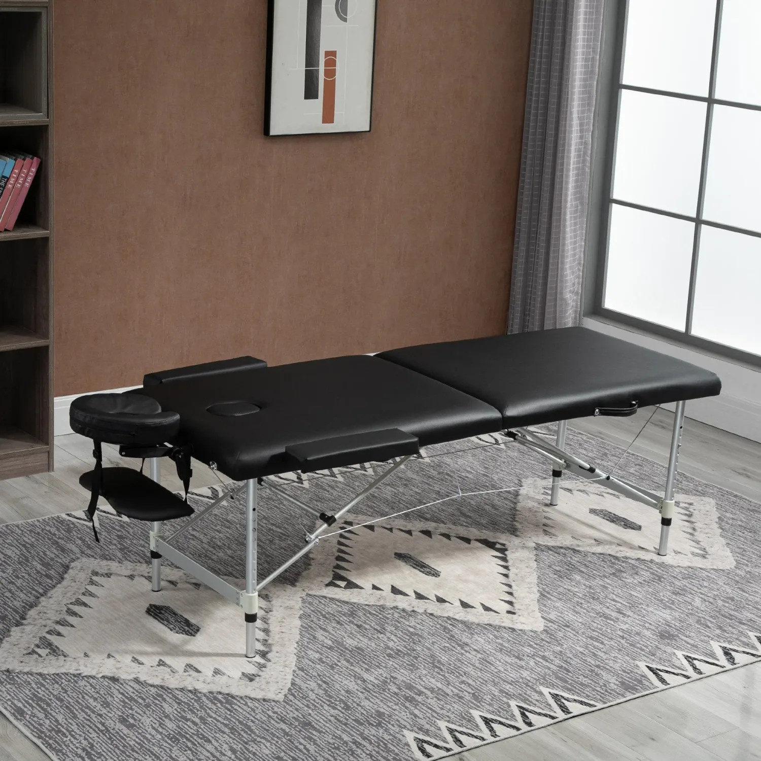 Professional Foldable Massage Table - Adjustable Height 225kg Capacity with Carrying Bag
