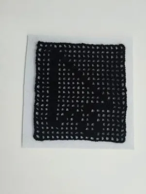 Click Here – Black Filet Crochet Cursor Art 18x21cm