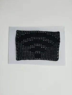 WiFi – Black Filet Crochet Signal Art 25x20cm