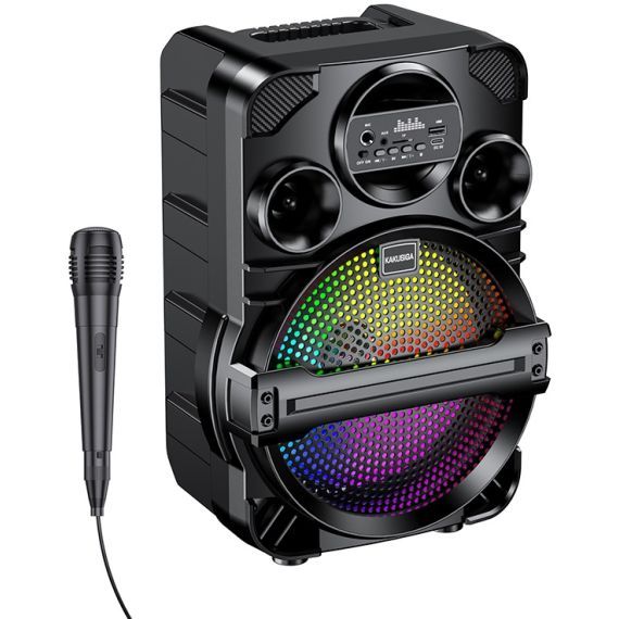 16W Bluetooth Rechargeable Speaker with Microphone &amp; LED Lights KK-8106