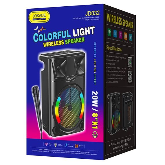 jokade jd032 bluetooth portable speaker, black