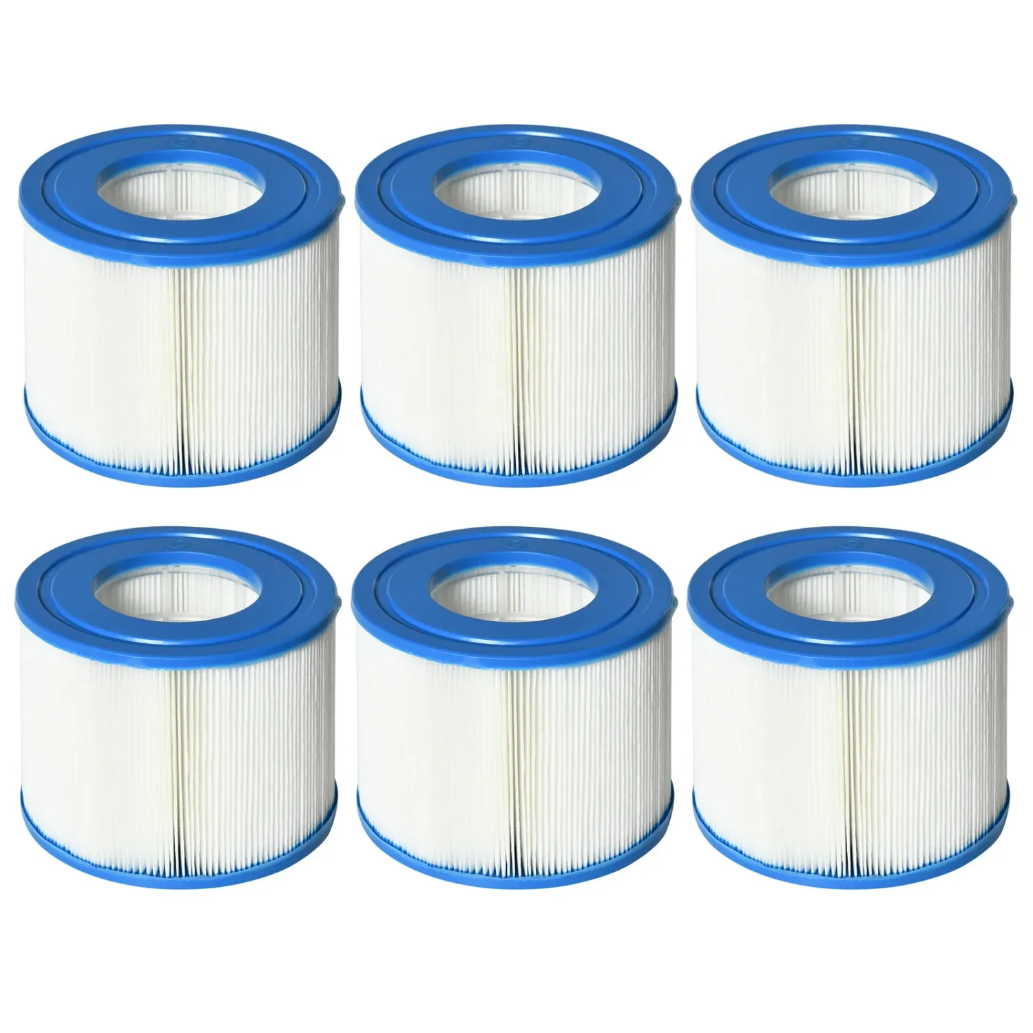 6-Pack Pool Filters for Inflatable Pools/Spas Ø10.5x8cm Non-Woven