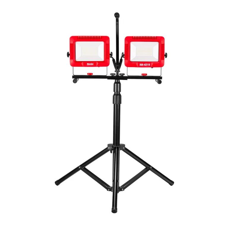 Double LED Work Light With Tripod Stand 50W , RONIX RH-4219