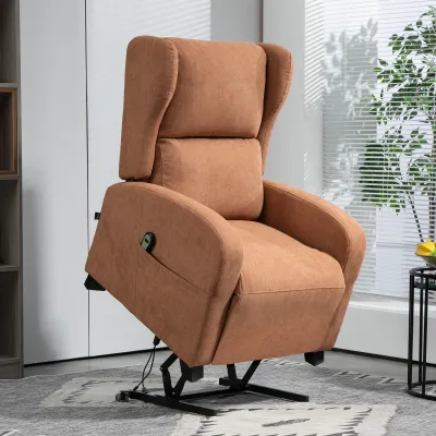 Velvet Lifting Recliner Chair 160° Foldable with Wheels & Remote Control – Dark Brown Velvet Lifting Recliner Chair 160° Foldable with Wheels & Remote Control – Dark Brown
