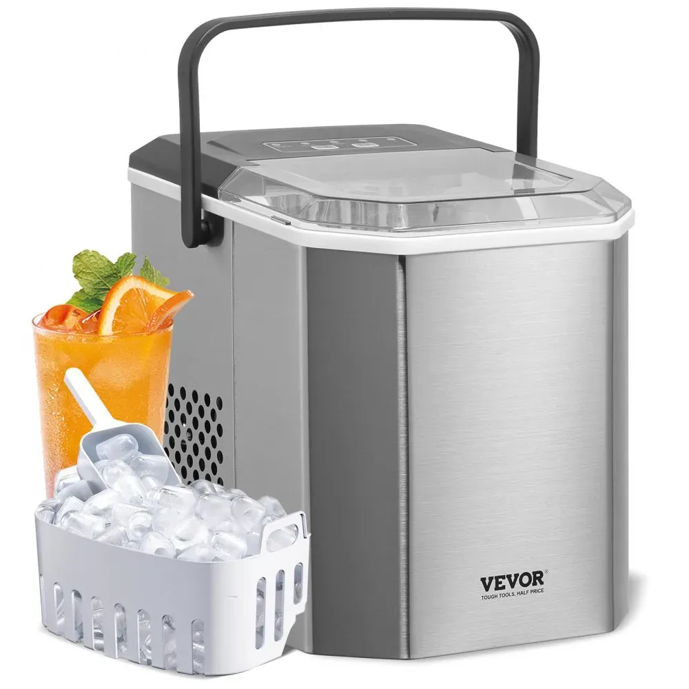 Portable Countertop Ice Maker 12kg/24h Self-Cleaning – VEVOR