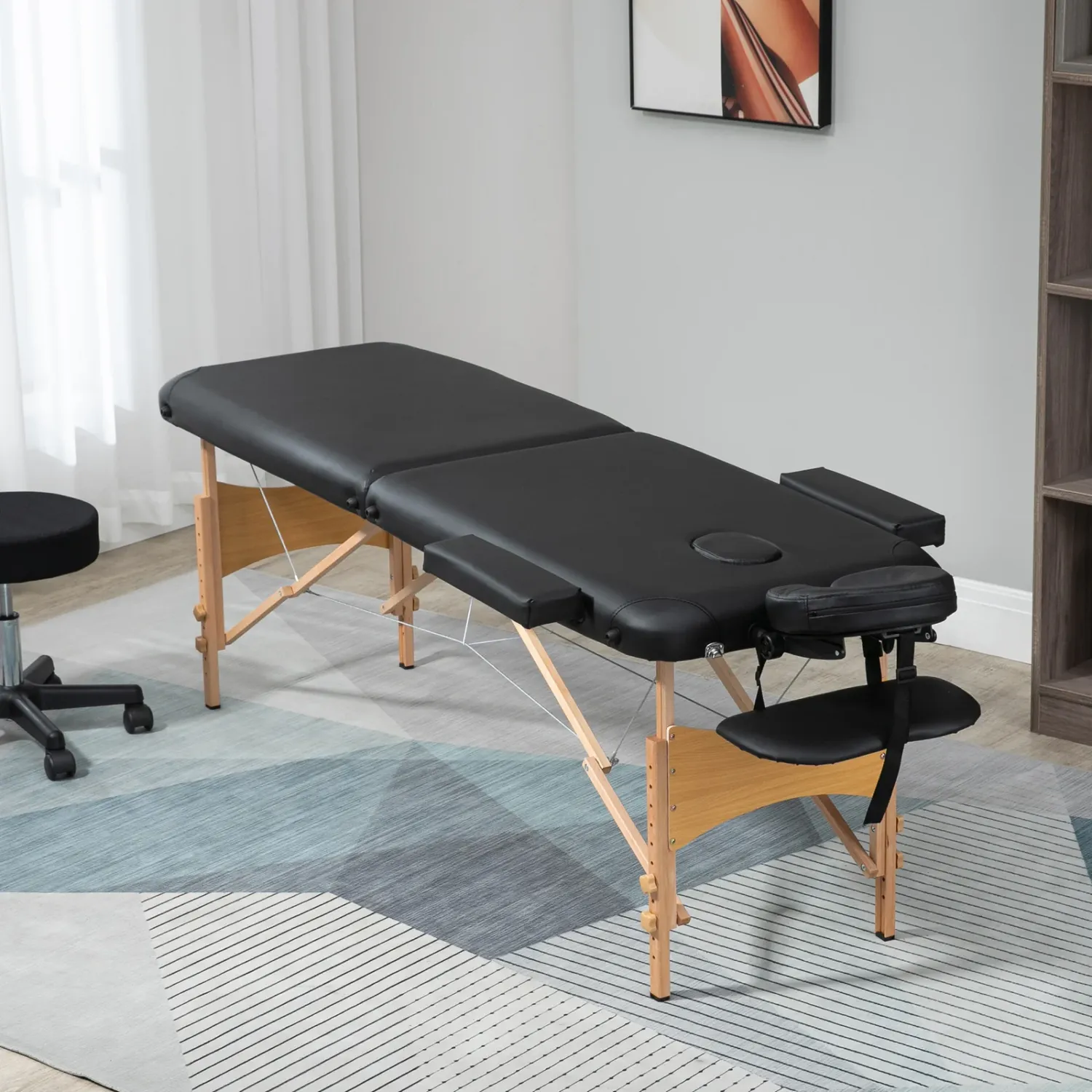 Professional Folding Massage Table with Adjustable Height &amp; Carry Bag