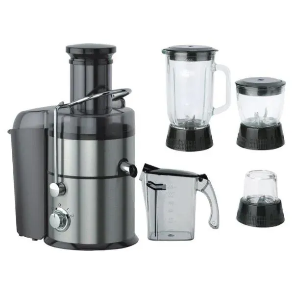 4-in-1 Juice Extractor 1000W with 2.2L Pulp Container &amp; Overheat Protection – Royalty Line PJE-1000
