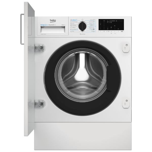 8kg 1400rpm Built-in Integrated Washing Machine with CoolClean, StainExpert &amp; AquaWave – Beko B3WBT681415W