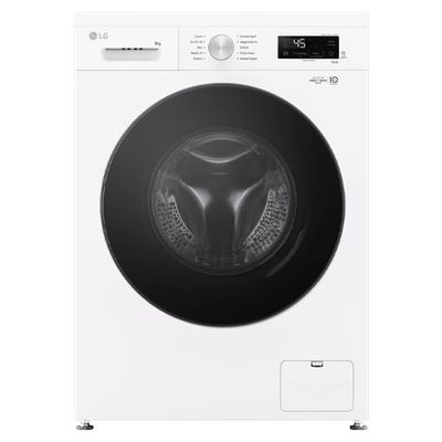 9kg 1400rpm Front-Load Washing Machine with 6 Motion Direct Drive, Steam &amp; Wi-Fi – LG F4NX1009NWB