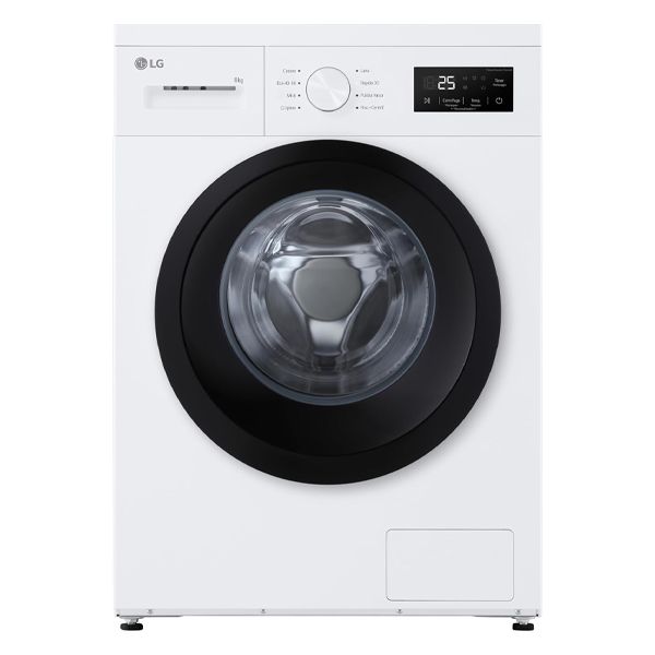 8kg 1400rpm Slim Front-Load Washing Machine with Steam Hygiene Care &amp; Bubble Basket – LG F4NA10S8NWK