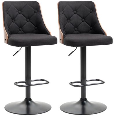 VENERA | Set of 2 Swivel Bar Stools with Adjustable Height for Kitchen and Living Room, 47.5x50x93.…