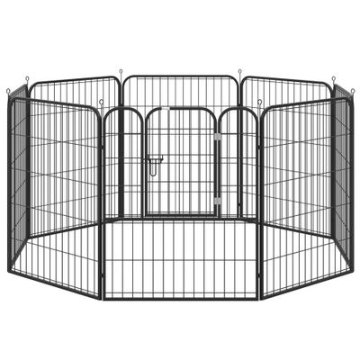 Dog Playpen and Puppy Playpen, Modular Indoor and Outdoor Dog Playpen in Metal and Steel 8 Panels 8…