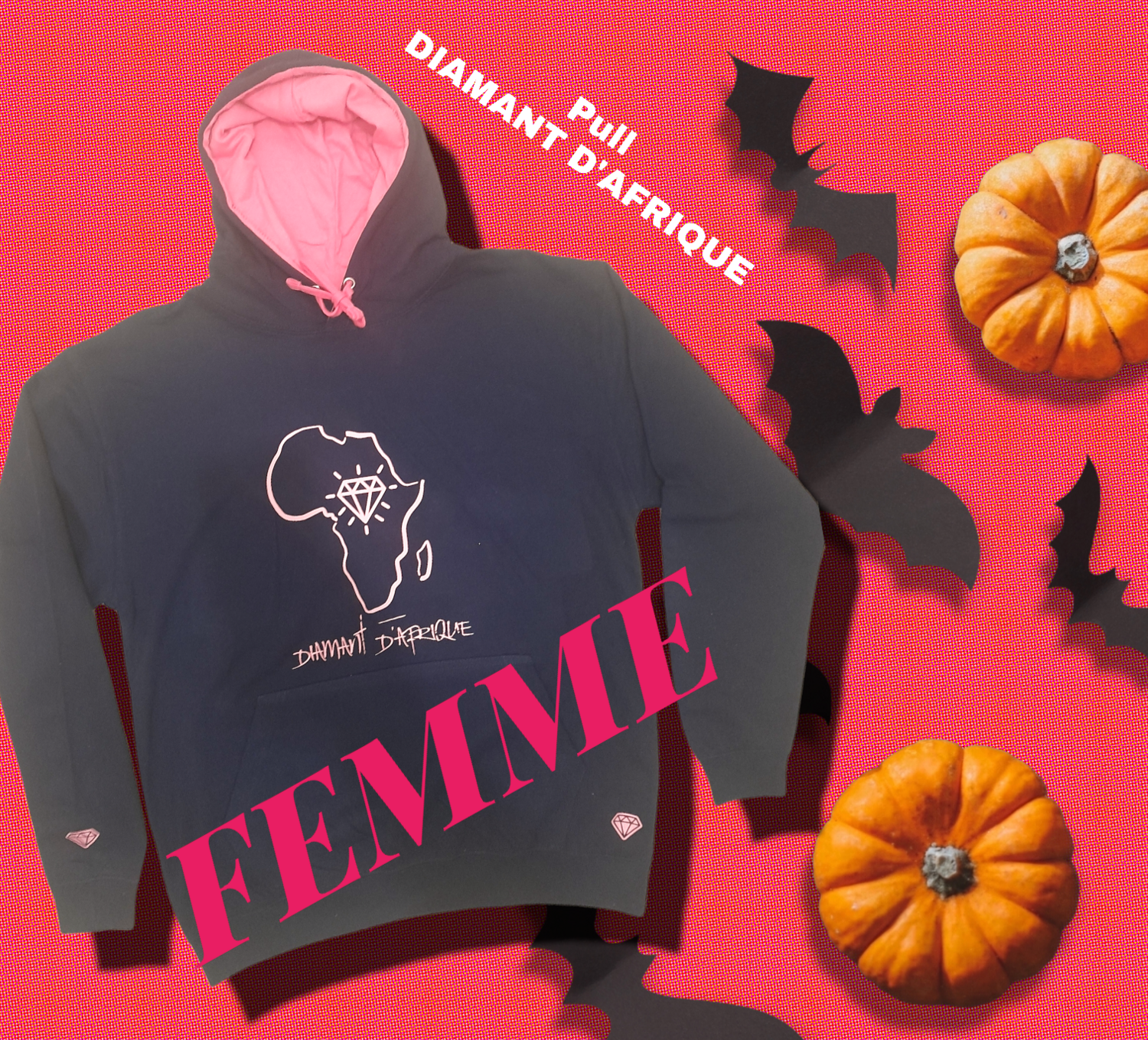 Pull capuche DIAMANT D'AFRIQUE FEMME