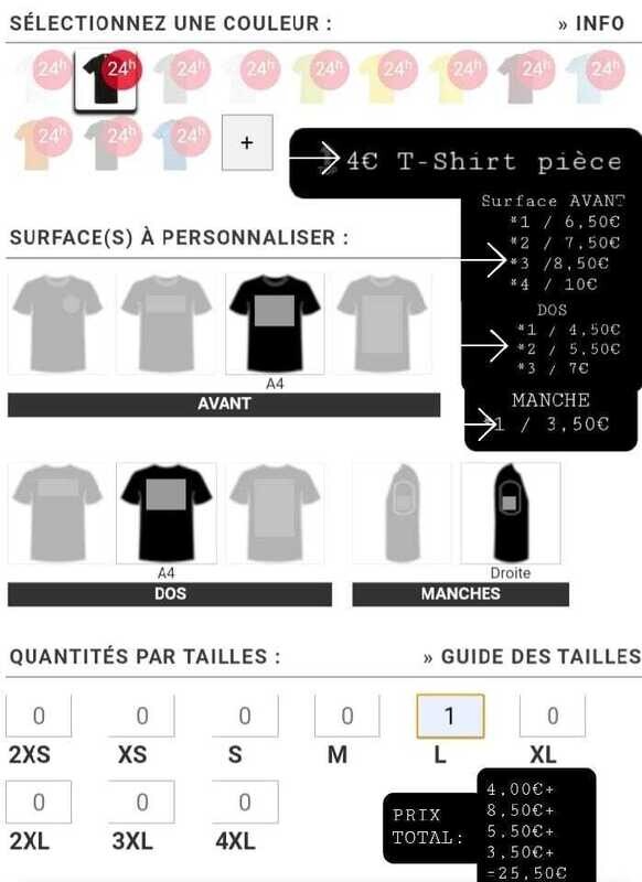 PERSONNALISATION DE TEE-SHIRT