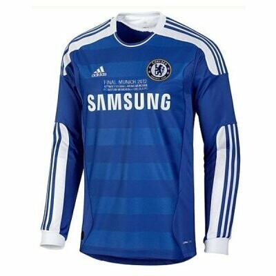 2011-12 Chelsea Home Championship League Final Retro Long Sleeve Jersey Shirt (Replica)