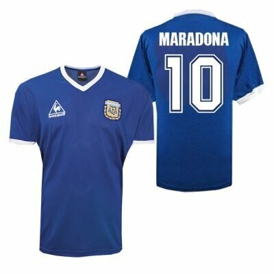 1986 Argentina Away Maradona 10 Retro Jersey #10 (Replica)