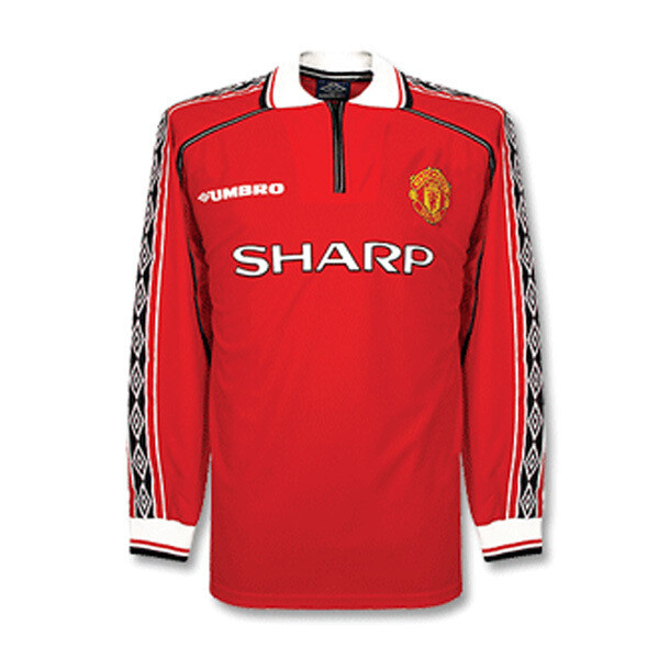 Manchester United Home Retro Long Sleeve Jersey 1998-99 (Replica)
