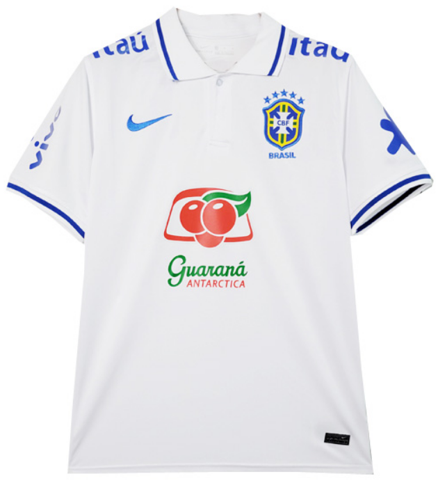 2022-23 Brazil White Pre Match Polo Shirt