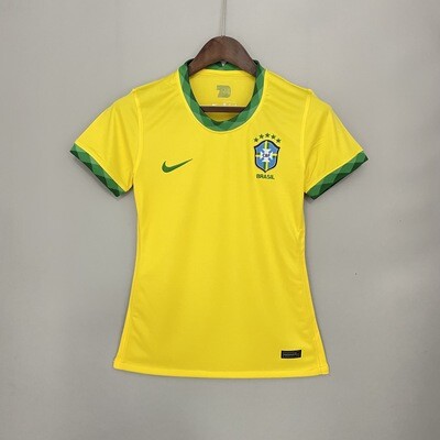 Brazil Womens Home Soccer Jersey Shirt 2020