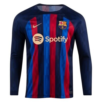 Barcelona 22-23 Home Jersey Shirt Long Sleeve