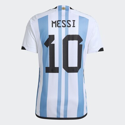 2022 World Cup Argentina Home Football Jersey MESSI 10