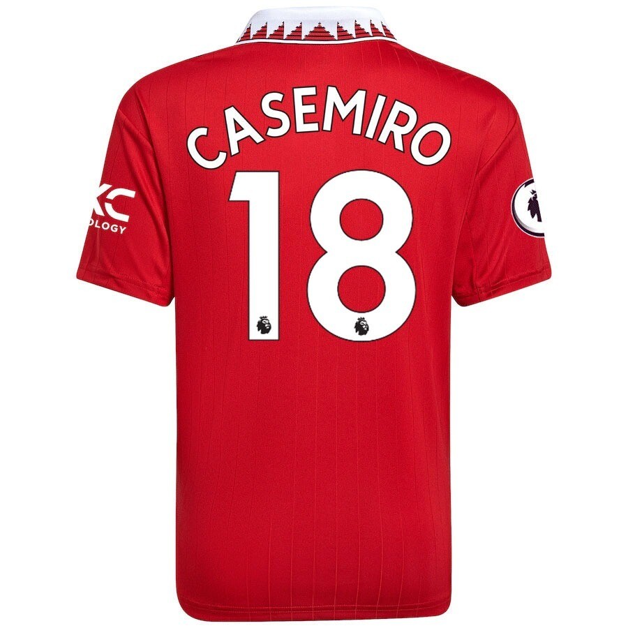 Casemiro 18 Manchester United Home Soccer Jersey 22-23