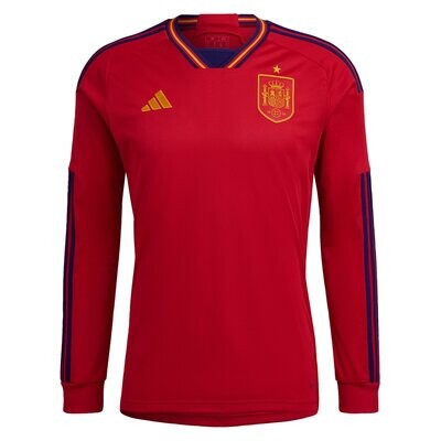 Spain World Cup Home Long Sleeve Soccer Jersey 2022