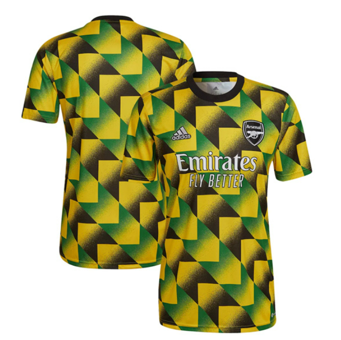 Arsenal 22-23 Pre Match Jersey Celebrating Jamaican Supporters